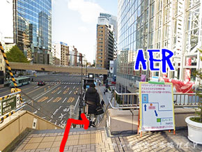 KIREIMO仙台駅前店への行き方4（AER展望テラス横）