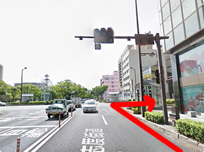 キレイモ高松店への行き方10（番町交差点付近）